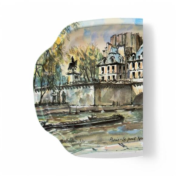 Vintage Elite Trays Paris Pont Neuf Metal Serving Tray – Made in England - Picture 4 of 10